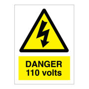 Danger 110V Sign